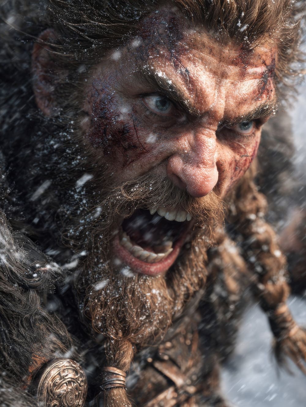 Tableau Viking Berserker Furieux