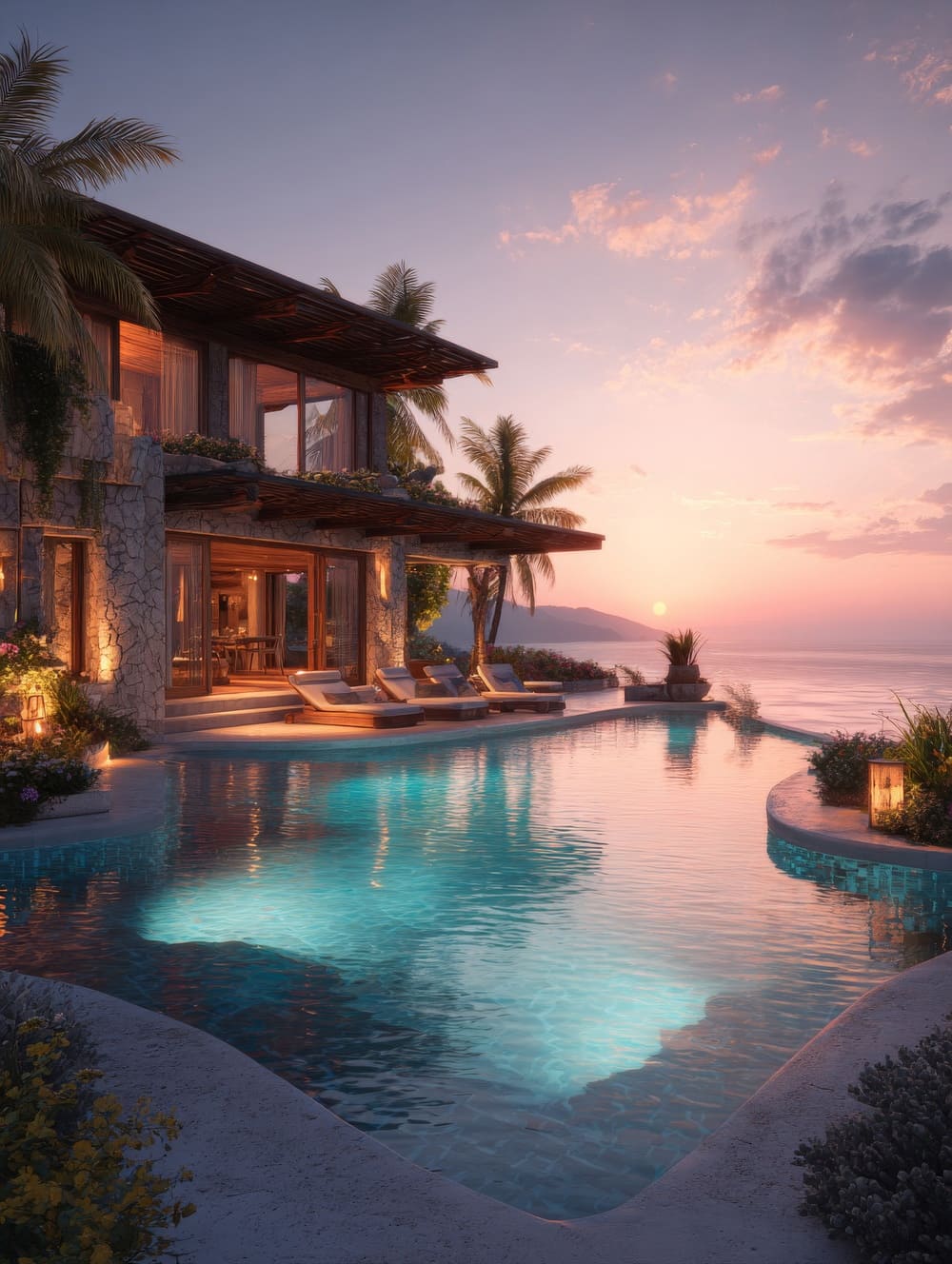 Tableau Villa Tropicale Luxe