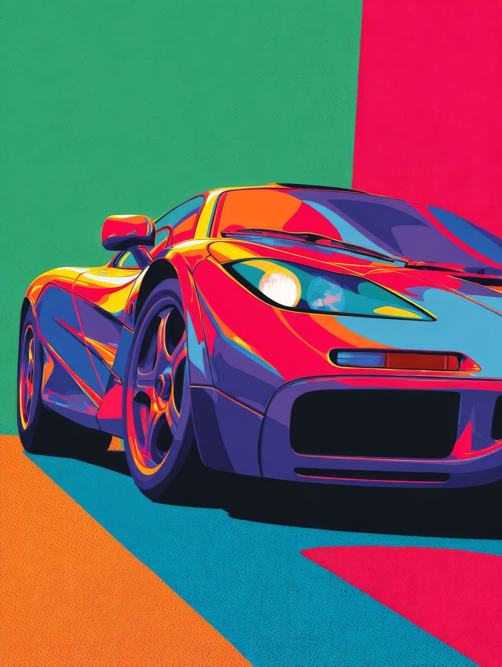 Tableau Voiture Sport Pop Art