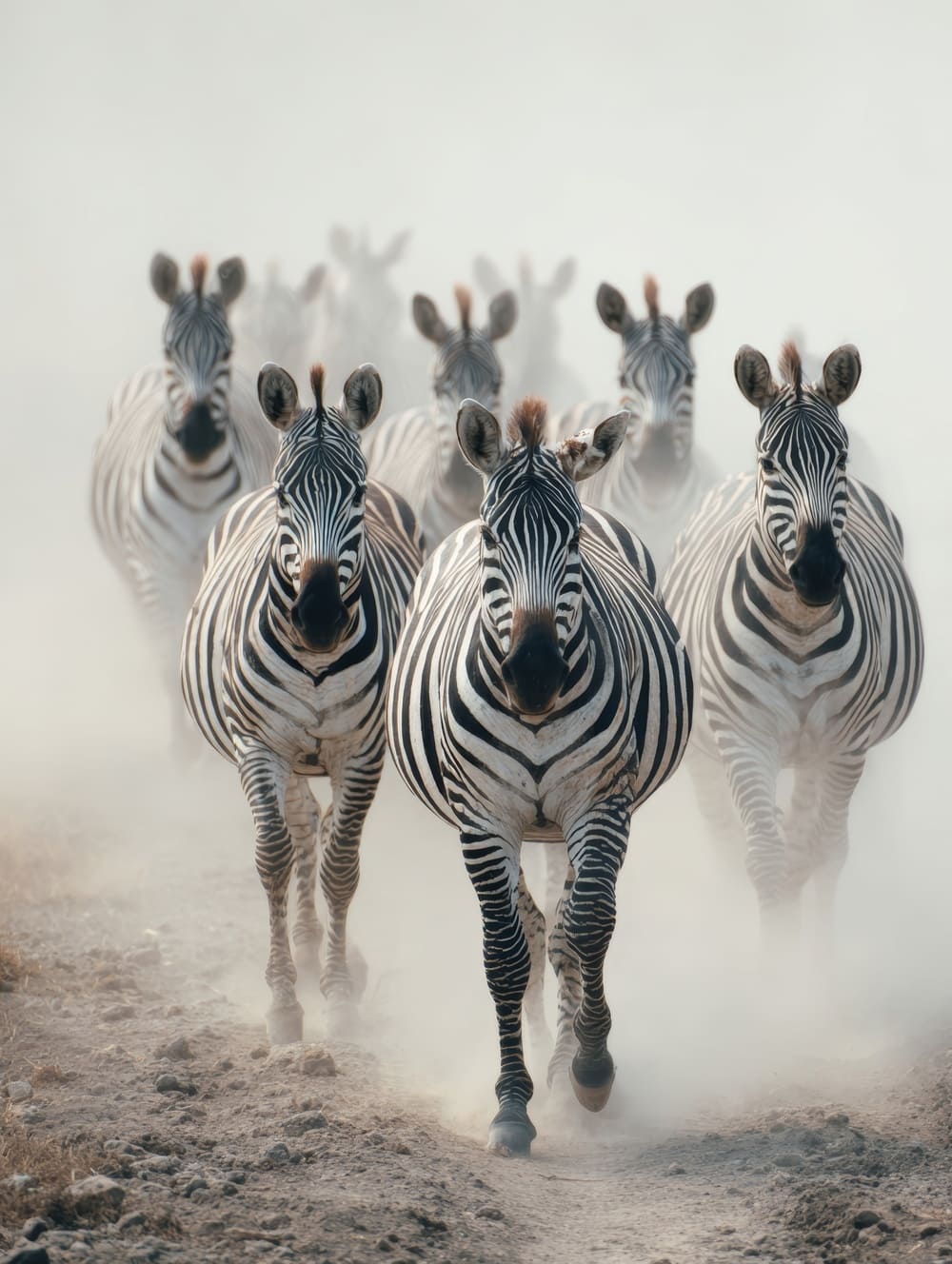 Tableau Zèbres en Marche dans la Savane